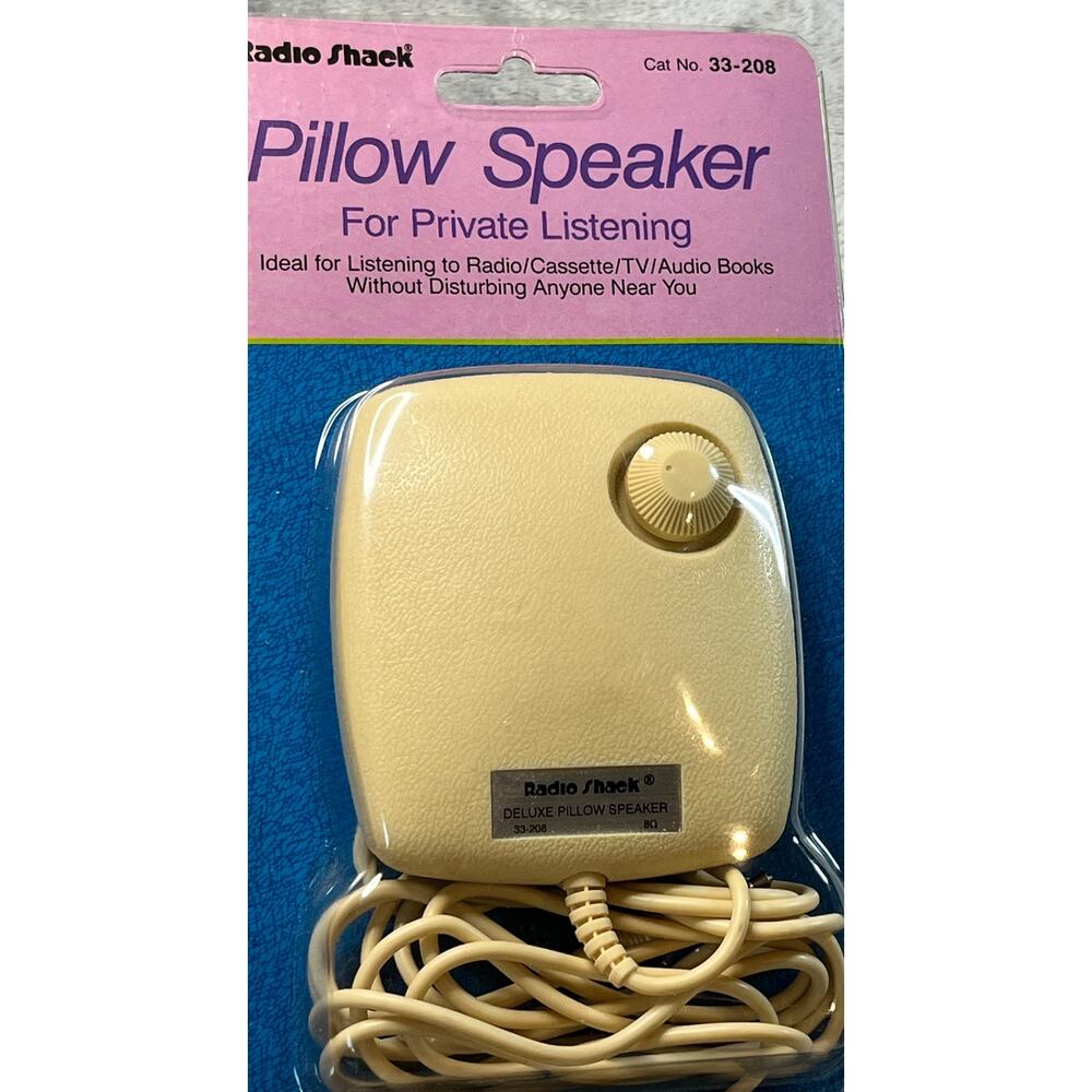 Radio Shack Deluxe Pillow Speaker‎ Private Listening Volume Control 33-208 New